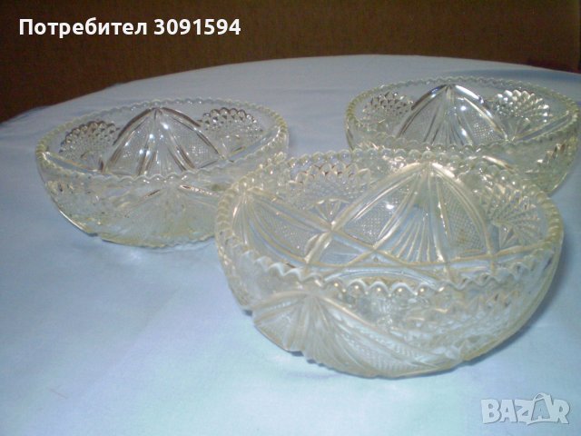 Комплект От Три Кристални Фруктиери , снимка 6 - Други ценни предмети - 41464550