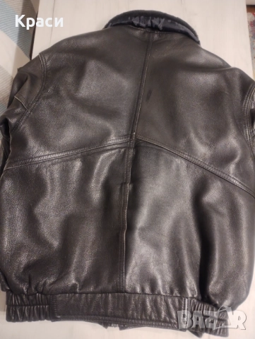 Мъжко кожено яке, снимка 3 - Якета - 52393704