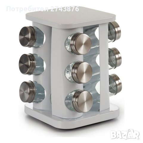 КОМПЛЕКТ 12 БРОЯ БУРКАНЧЕТА ЗА ПОДПРАВКИ НА ВЪРТЯЩА СТОЙКА, снимка 1