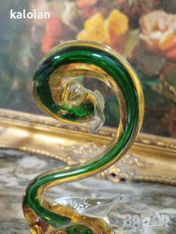 Murano, великолепието на авторското стъкло. Пепелник гондола 60лв, бонбониера 80. Лебеда 45. Размери, снимка 7 - Декорация за дома - 48374788