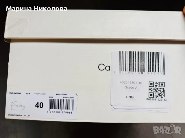 Сандали Calvin Klein естествена кожа, снимка 5 - Сандали - 52059834