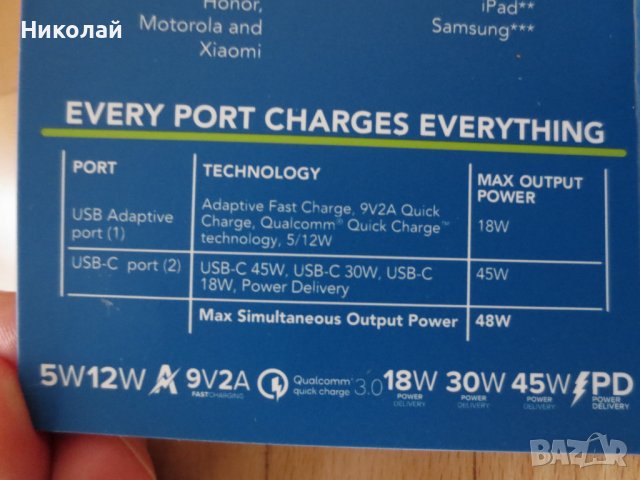 cellularline MULTIPOWER 2 Combo Plus зарядно 48W, снимка 3 - Оригинални зарядни - 39312316