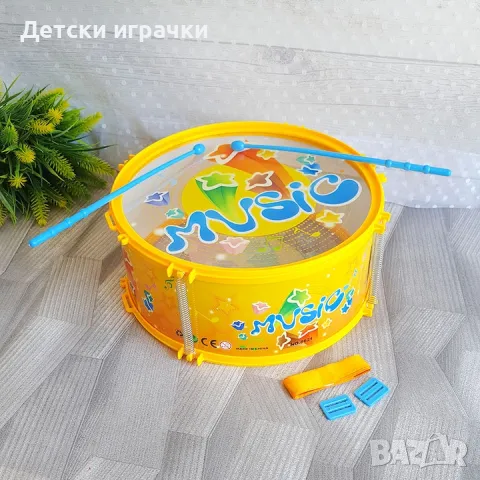 Детски барабан Music, Ф26см, пластмасов, снимка 4 - Музикални играчки - 50157979