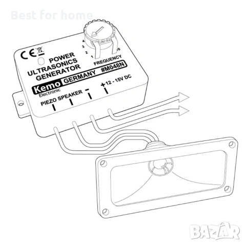 Ултразвуков генератор Kemo M048N отблъсква животни, птици и насекоми, снимка 3 - Други стоки за животни - 53772350