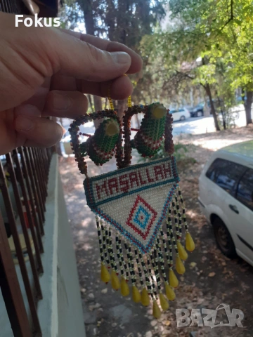 Стар турски накит с мъниста - пиленца, снимка 2 - Антикварни и старинни предмети - 53273582