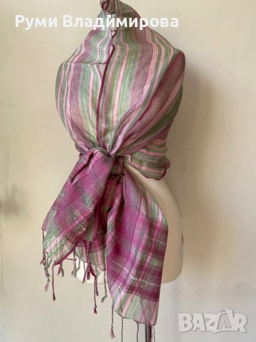 Голям, тънък шал/ различни видове, снимка 4 - Шалове - 47950367