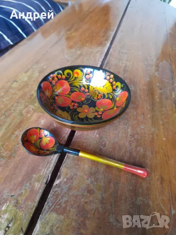 Стара декоративна дървена паница,купа #4, снимка 2 - Други ценни предмети - 48154495