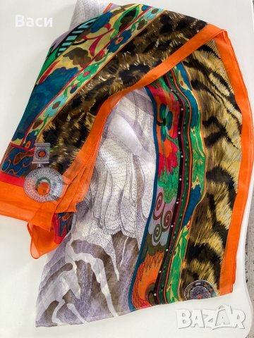 Копринен шал /парео, снимка 2 - Шалове - 41828676