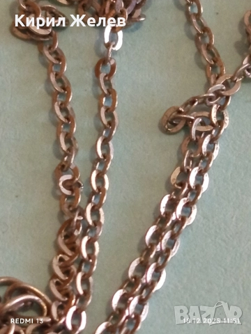 Сребърно колие с висулка съчетаваща символите на сърце и безкрайност с кристали 52399, снимка 5 - Колиета, медальони, синджири - 52835213