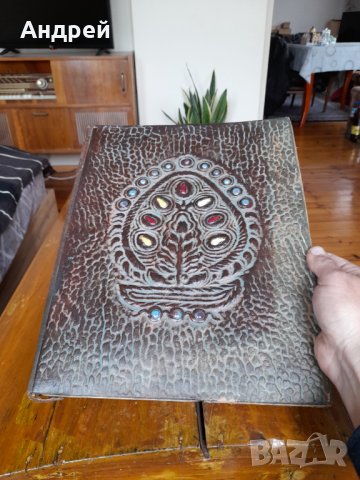 Стара кожена папка #10, снимка 2 - Антикварни и старинни предмети - 40192934