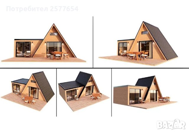 Къща,Бунгало,Бунгала,Сглобяеми къщи,Преместваеми,Модулни,Жилищни-35м², снимка 4 - Строителни материали - 44212037