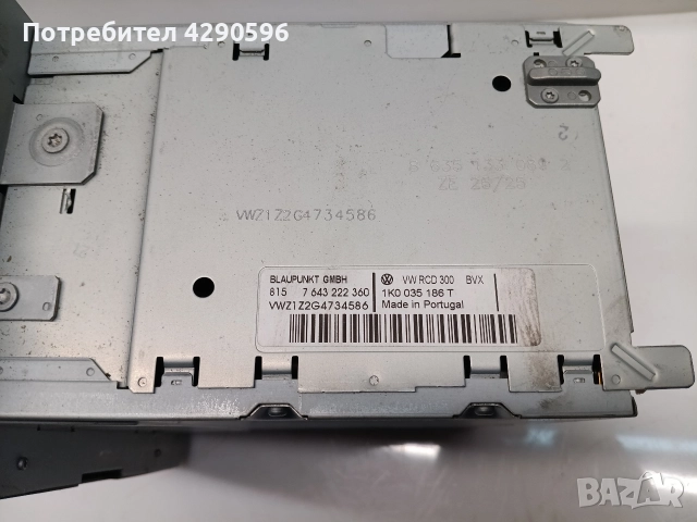 Радио CD - RCD 300 за Volkswagen Passat Golf Touran , снимка 4 - Части - 52888194