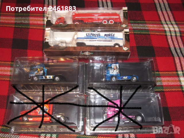 1/43 метални колекционерски колички/камиони Hachette 4 броя