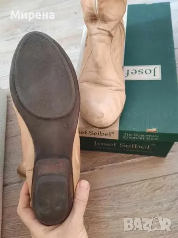 Боти от естествена кожа 38 номер, снимка 3 - Дамски ботуши - 47521696