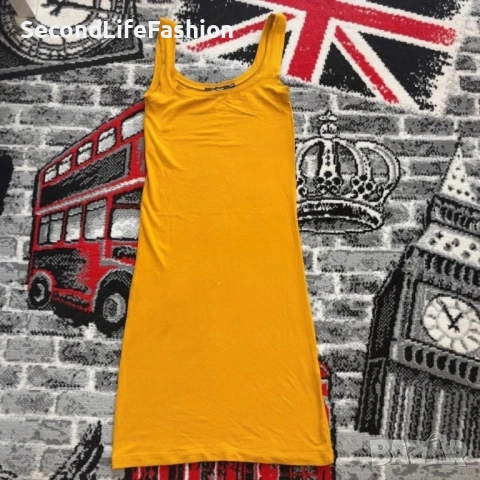 Дамска рокля без ръкави Samsoe Samsoe, дълга размер XS цвят горчица