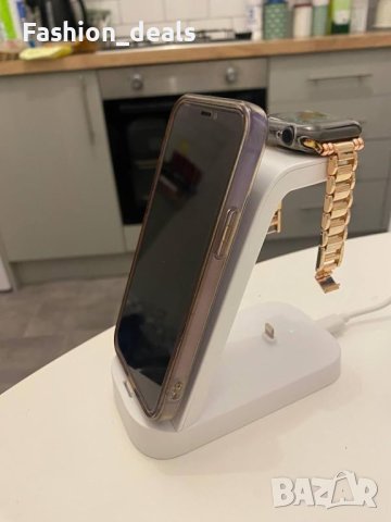 Нова Зарядна станция Айфон iPhone 14-5/Plus, Apple Watch 8-2, AirPods Pro2-1, снимка 8 - Аксесоари за Apple - 42683560