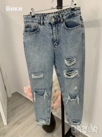 Дънки MOM с висока талия, снимка 4 - Дънки - 49386327