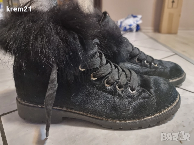 Oscar дамски боти естествен косъм, снимка 2 - Дамски боти - 52972063