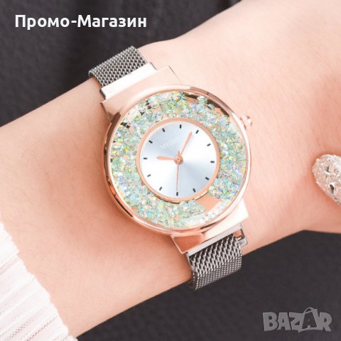 Дамски часовник с магнитна верижка., снимка 3 - Дамски - 29393513