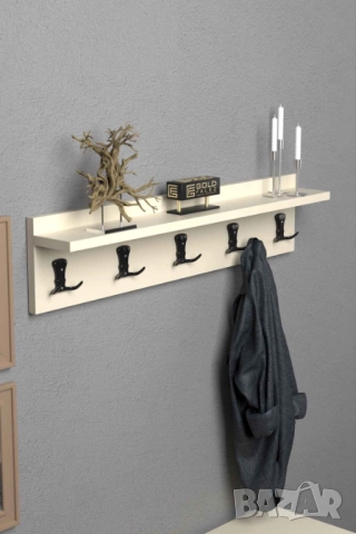 Дървена закачалка за стена - 5 цвята / Стенна закачалка, снимка 12 - Закачалки - 49347471