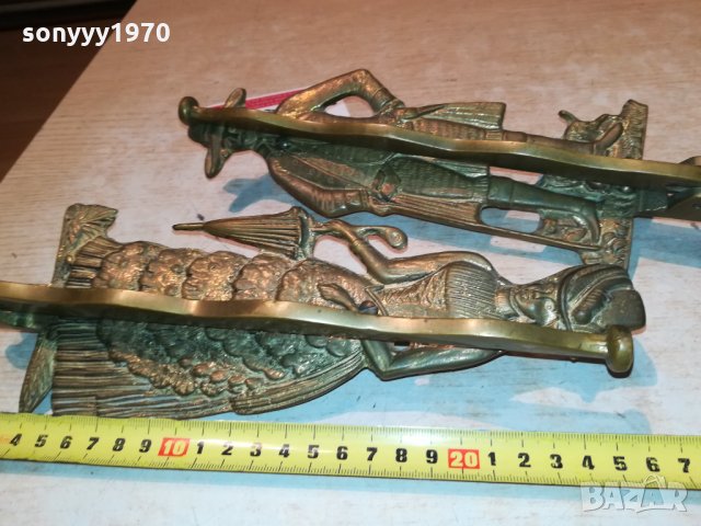 мед/месинг-закачалки мъж/жена 2бр от германия 2809211817, снимка 4 - Антикварни и старинни предмети - 34283743