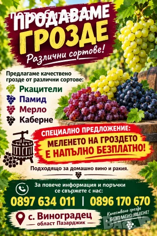 грозде различни сортове