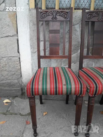 Столове ретро масив-3бр №020, снимка 6 - Столове - 47405708