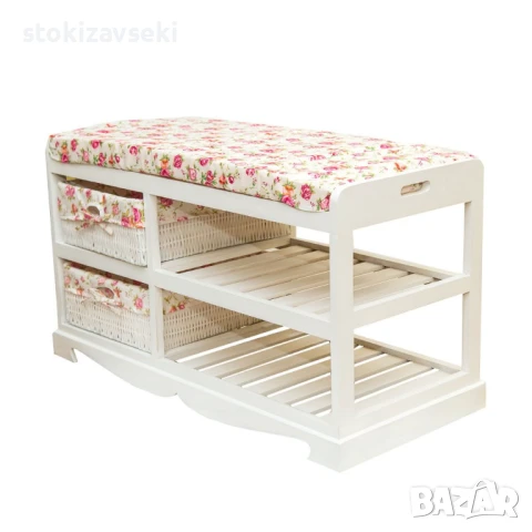 Шкаф-пейка за обувки, бял цвят, 80*34*45см, снимка 2 - Шкафове - 51225043