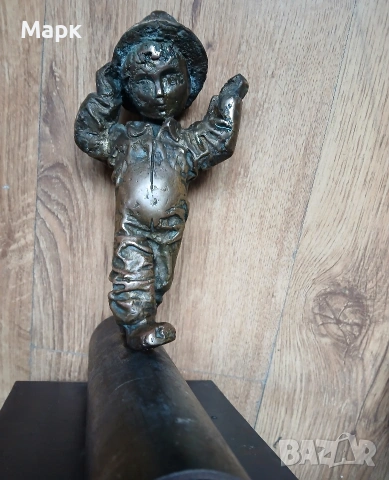 Бронзова пластика "Миньорче" Италия, снимка 2 - Антикварни и старинни предмети - 53730667