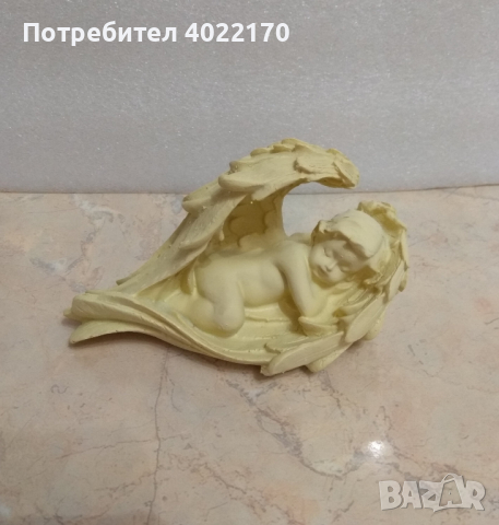 ЛОТ (гипсова лодка с икона и гипсово ангелче), снимка 3 - Статуетки - 44802791