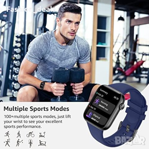 Нов 1,85 инча Bluetooth Смарт умен мъжки часовник с функция за повикване, снимка 7 - Смарт гривни - 41794842