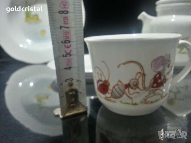 Стар български порцелан детски комплект , снимка 3 - Антикварни и старинни предмети - 52923460