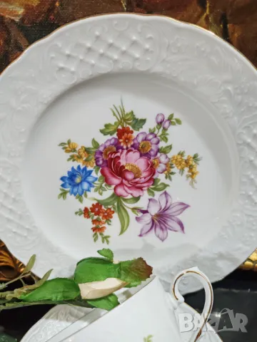 Приказно красиви тройни сетове за чай и кафе.Schumann Bavaria - 1960- 1970. , снимка 2 - Чаши - 49184984