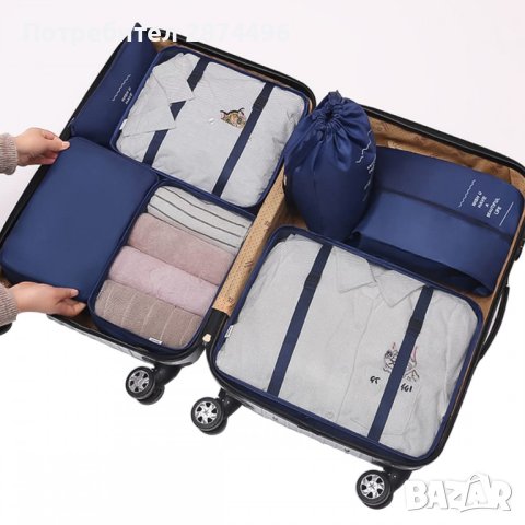 3984 Комплект чанти органайзери за куфар 8 части, снимка 13 - Органайзери - 41502841