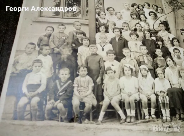 ГОЛЯМА Стара ЧЕРНОБЯЛА КЛАСНА СНИМКА ТВЪРД КАРТОН на УЧЕНИЦИ от ЦАРСТВО БЪЛГАРИЯ, снимка 4 - Колекции - 48724294