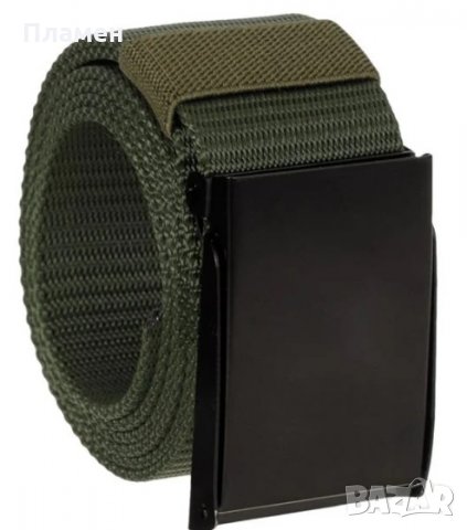 Мъжки регулируем колан  с матирана метална катарама в черен цвят. 120х3,8 см, снимка 3 - Колани - 35965911