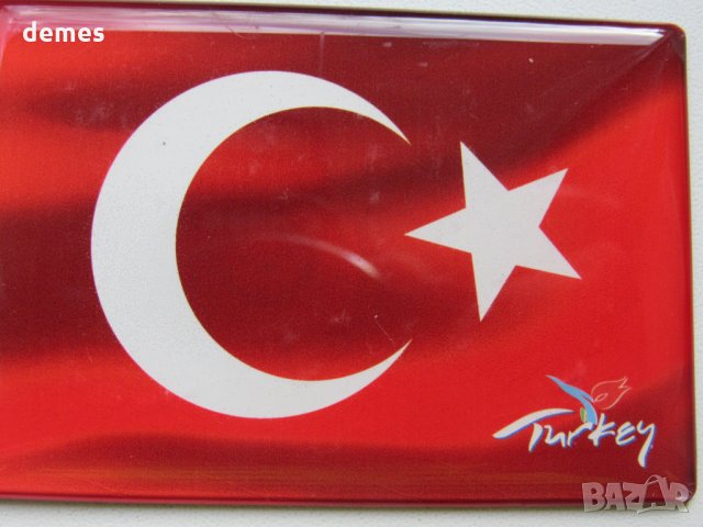 Автентичен магнит от Турция-флаг, снимка 2 - Колекции - 35779249