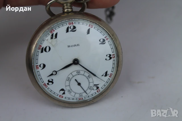 Швейцарски джобен часовник ''Bore '', снимка 7 - Джобни - 50448099