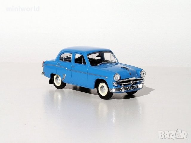 Москвич 407 1958 - мащаб 1:43 на DeAgostini моделът е нов в блистер, снимка 4 - Колекции - 44476520