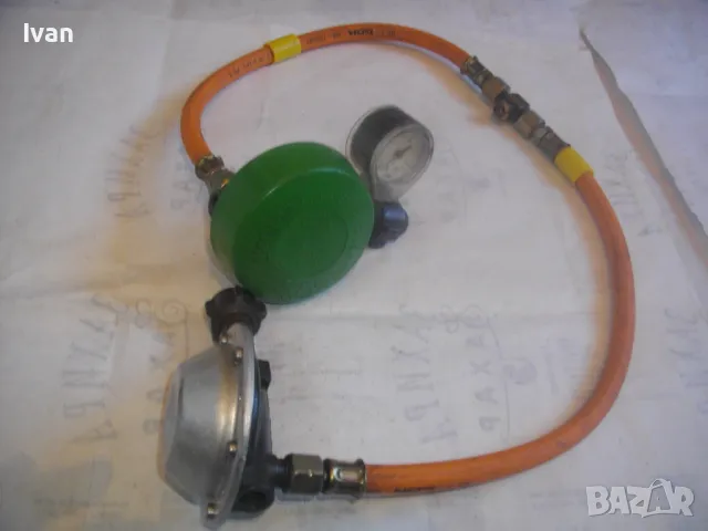 ДВОЕН РЕДУЦИР ВЕНТИЛ С МАНОМЕТЪР ЗА КАРАВАНИ КЕМПЕРИ ЗА ГАЗ ПРОПАН-БУТАН TRUMA CARAVANREOLER 50mbar, снимка 4 - Други инструменти - 48395647
