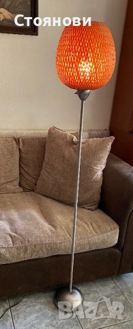 Модерна ратанова висока настолна Лампа 