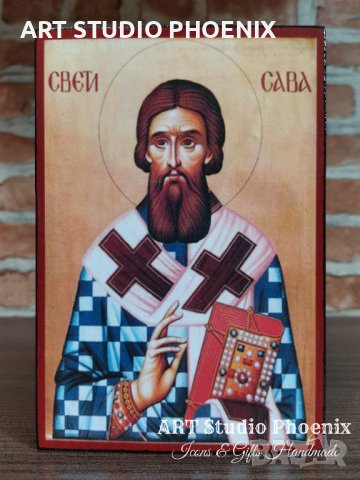 Икона на Свети Сава Сръбски ikona sveti sava srabski, снимка 1 - Икони - 28431292