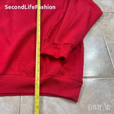 Винтидж мъжки пуловер с лого Bon Worth, размер XL суитшърт червен, снимка 4 - Суичъри - 52658254