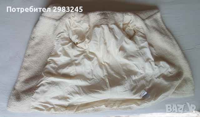 Дамско бяло палто с качулка , снимка 4 - Палта, манта - 52341062