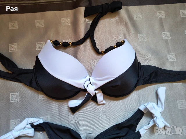 Бански в бяло и черно, снимка 4 - Бански костюми - 50658552