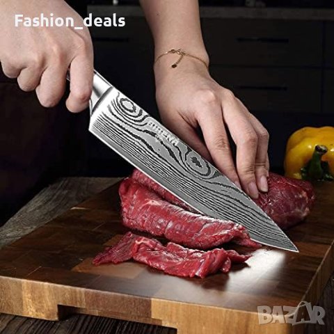 Нов Професионален остър кухненски нож 8 инча/Подарък Домакинство , снимка 7 - Други - 41587365