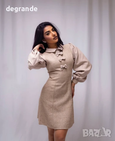 Рокля букле с панделки