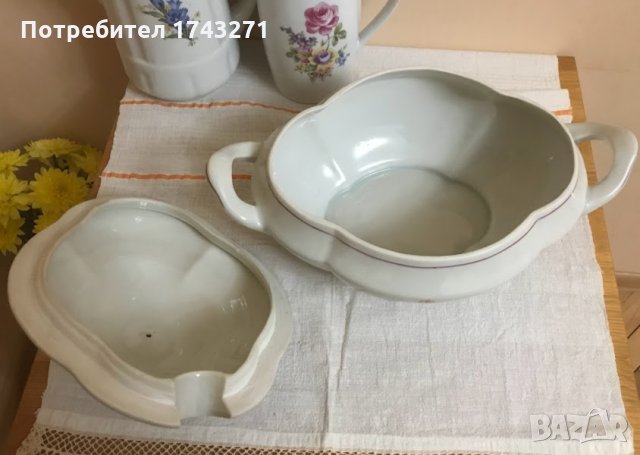 Порцеланов супник, снимка 4 - Антикварни и старинни предмети - 35926046