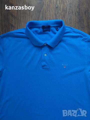 GANT The Original Polo Day Blue - страхотна мъжка тениска КАТО НОВА 2ХЛ, снимка 6 - Тениски - 44422145