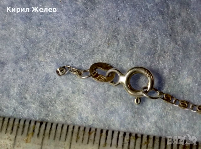 СТАРА СРЕБЪРНА КАРАБИНКА ЗАКОПЧАЛКА За КОЛИЕ ЛАНЕЦ ВЕРИЖКА ГРИВНА СРЕБРО 925 ПРОБА 47576, снимка 5 - Колиета, медальони, синджири - 50510887